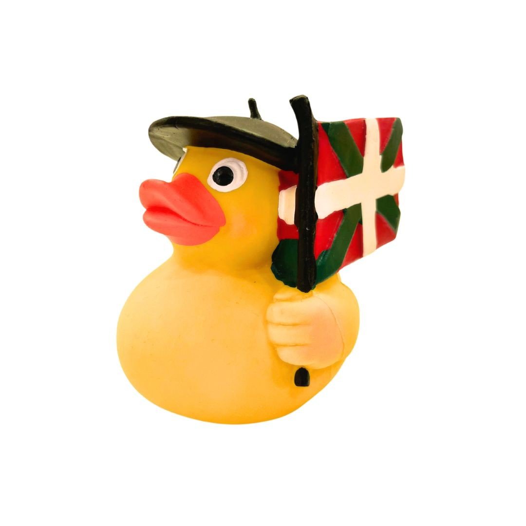 Pato de Goma Vasco Látex con Txapela