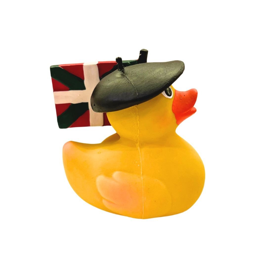 Pato de Goma Vasco Látex con Txapela