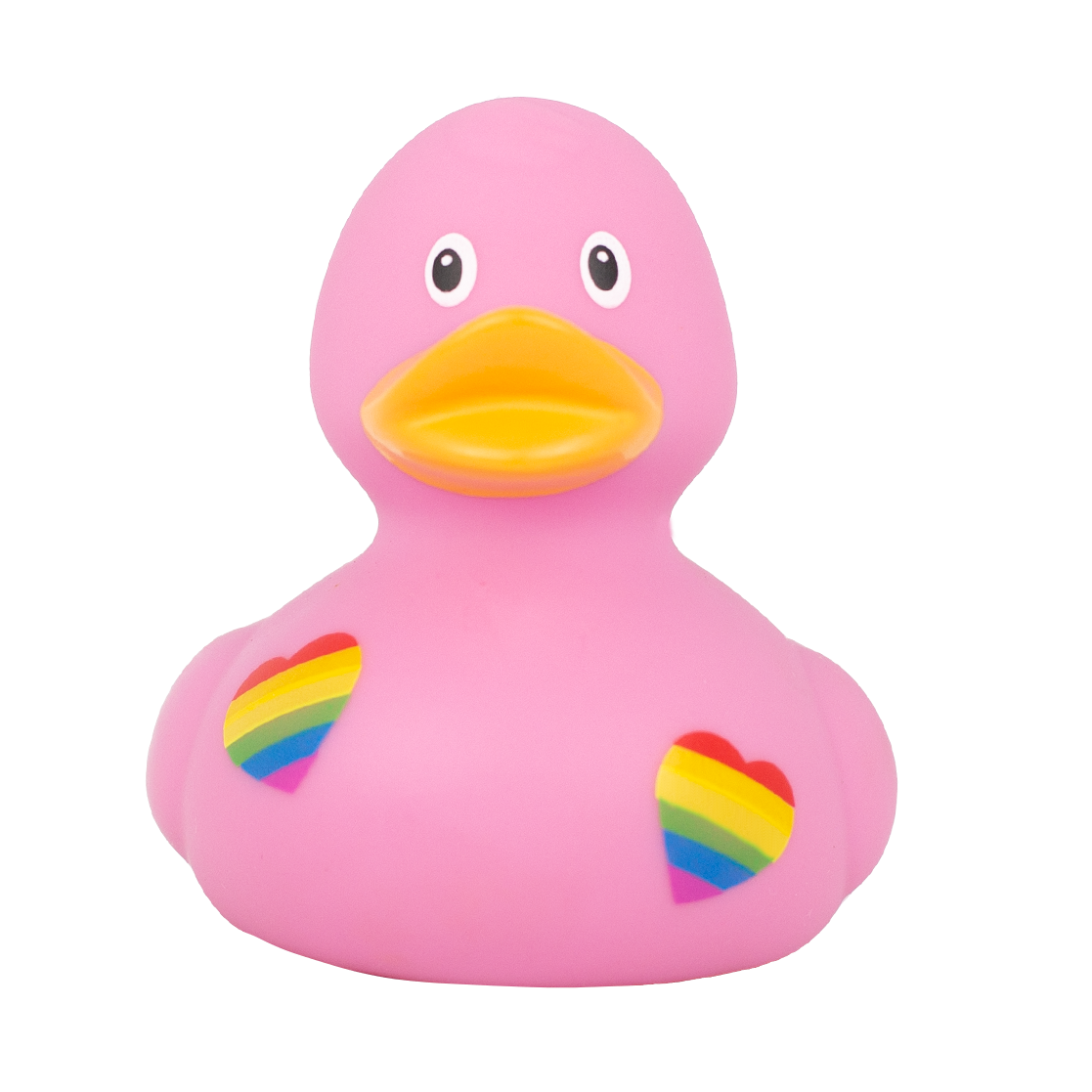 Patito de Goma Pride Rosa con Corazones