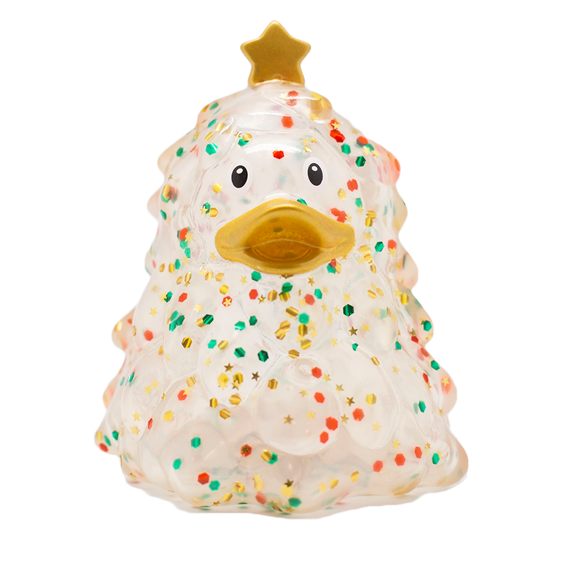 Patito de Goma Árbol Navidad Glitter Multicolores