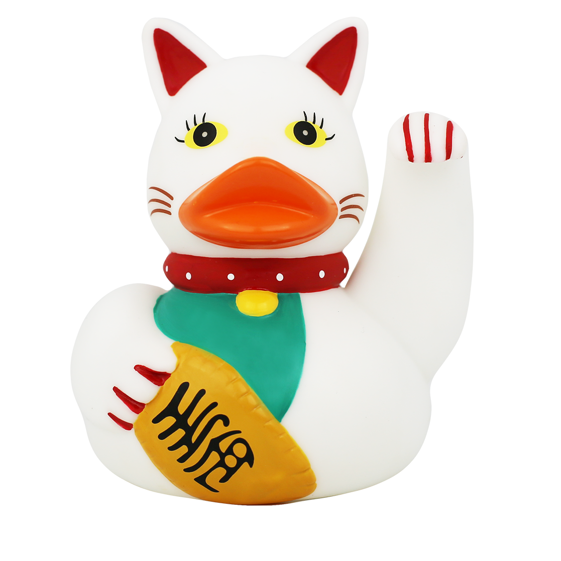 PATO DE GOMA LUCKY CAT MANEKI NEKO