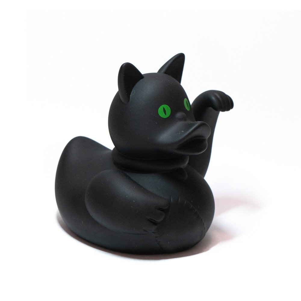PATO DE GOMA GATO NEGRO