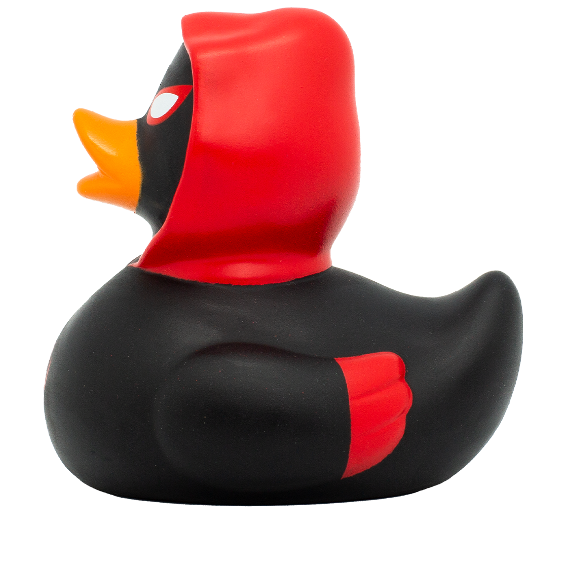 PATO DE GOMA SPIDY NEGRO-ROJO