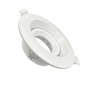 Aplique circular fijo blanco para dicroica