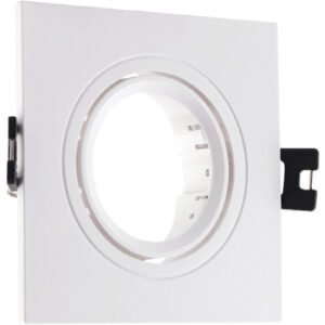 APLCUA1B-web Aplique cuadrado blanco para dicroica - Orientable