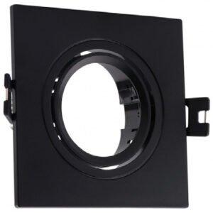 APLCUA1N-web Aplique cuadrado negro para dicroica - Orientable