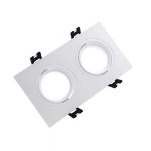 APLCUA2B-web Aplique cuadrado blanco para dicroica - Orientable