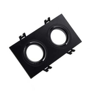 APLCUA2N-web Aplique cuadrado negro para dicroica - Orientable