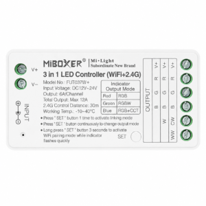 Controlador 5 en 1 (RGB, RGBW Y RGB+CCT) WIFI FUT037W+
