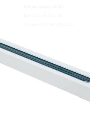 Carril monofásico de aluminio de 2m para focos de carril (250W máximo)