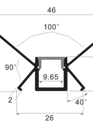 Perfil de aluminio tipo 10