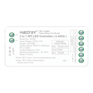 SPIR3-web Controlador SPI 2.4G RF, DC5-24V, 10A, SPI 3 en 1