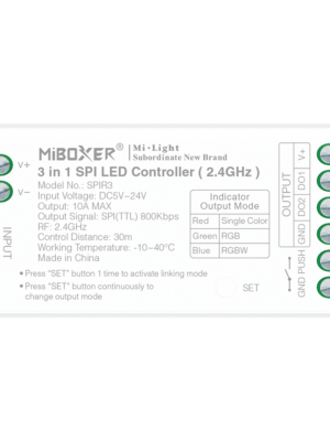 Controlador SPI 2.4G RF, DC5-24V, 10A, SPI 3 en 1