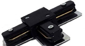 Conector para unión de guías electrificadas T