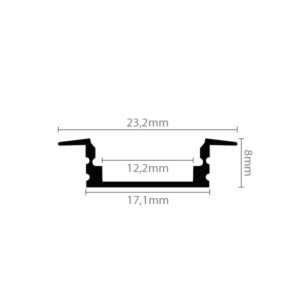 empotrar 1 albaled-web PERFIL ALUMINIO TIPO 01 EMPOTRAR