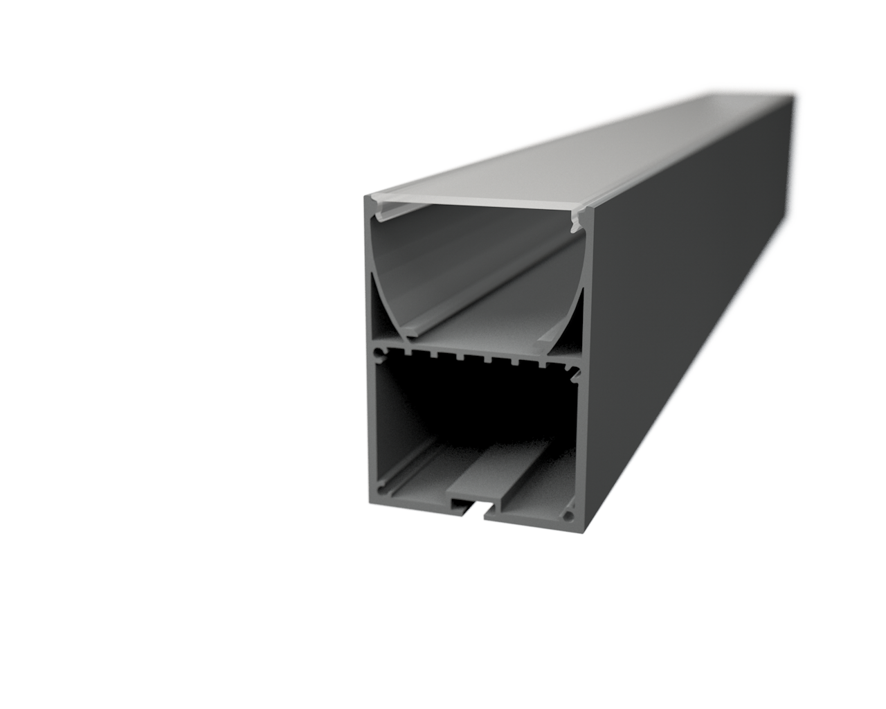 Perfil de aluminio tipo 02 para instalación suspendido